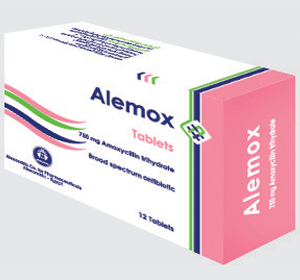 أليموكس أقراص مضاد حيوى واسع المجال Alemox Tablets