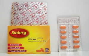 برشام سينلرج أقراص للبرد وللجيوب الأنفية Sinlerg Tablets