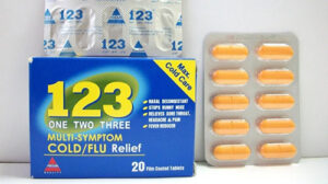 وان تو ثرى أقراص لعلاج أعراض البرد والانفلونزا One Two Three Tablets