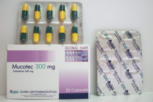ميوكوتك ٣٠٠ ١٥٠ كبسولات مذيب للبلغم Mucotec Capsules