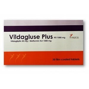 فيلداجلوز بلس أقراص لعلاج مرض السكر واضطرابات المعدة Vildagluse Plus Tablets