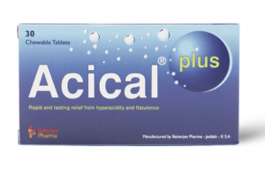 اسيكال بلس أقراص مضغ للقولون و للغازات Acical plus Tablets